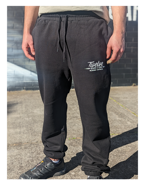 Twelve Melbs Stencil Track Pants | Black